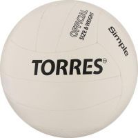 Мяч волейбольный TORRES Simple, TPU, машинная сшивка, 18 панелей, р. 5