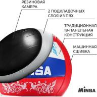Мяч волейбольный MINSA, ПВХ, машинная сшивка, 18 панелей, р. 5 - Мяч волейбольный MINSA, ПВХ, машинная сшивка, 18 панелей, р. 5