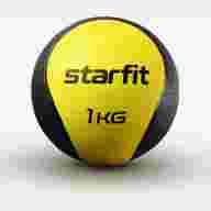 Медбол высокой плотности STARFIT GB-702, 1 кг, желтый - Медбол высокой плотности STARFIT GB-702, 1 кг, желтый