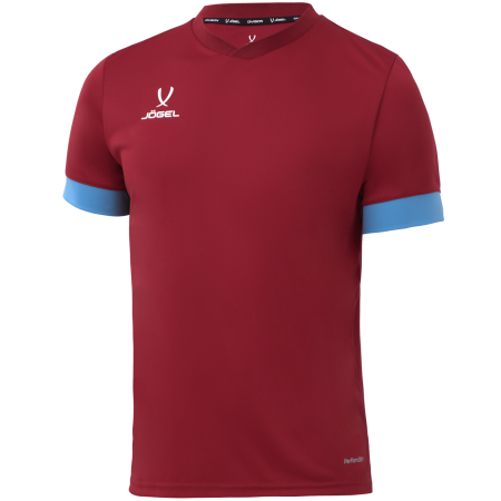 Футболка игровая JÖGEL DIVISION PerFormDRY Union Jersey, гранатовый/голубой/белый