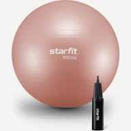 Фитбол STARFIT GB-109 антивзрыв, 900 гр, с ручным насосом, персиковый, 55 см - Фитбол STARFIT GB-109 антивзрыв, 900 гр, с ручным насосом, персиковый, 55 см