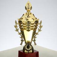 Кубок 184C, зол., подставка пластик, 21 × 9 × 6.5 см - Кубок 184C, зол., подставка пластик, 21 × 9 × 6.5 см
