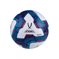 Мяч футбольный JOGEL Elite №5, белый/синий/красный - downloaded from prime-sport.ru
