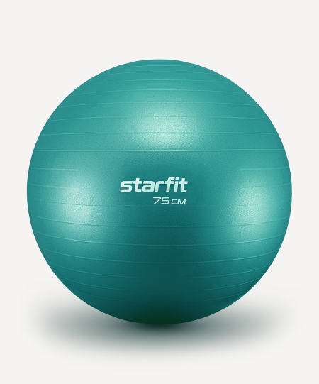 downloaded from prime-sport.ru БЕЗ УПАКОВКИ Фитбол GB-108 антивзрыв, 1200 гр, бирюзовый, 75 см
