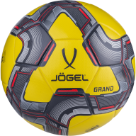 Мяч футбольный JÖGEL Grand №5, желтый/серый/красный - Мяч футбольный JÖGEL Grand №5, желтый/серый/красный
