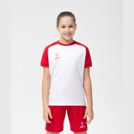 Футболка игровая JOGEL CAMP Reglan Jersey, белый/красный, детский - downloaded from prime-sport.ru