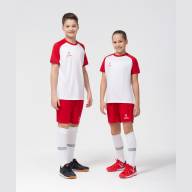 Футболка игровая JOGEL CAMP Reglan Jersey, белый/красный, детский - downloaded from prime-sport.ru