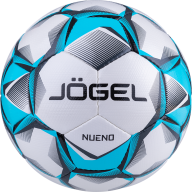 Мяч футбольный JÖGEL Nueno №5, белый/голубой/черный - Мяч футбольный JÖGEL Nueno №5, белый/голубой/черный