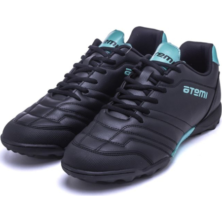 Бутсы футбольные ATEMI, SBA-004 TURF JUNIOR, цв. черный/ бирюзовый (36)