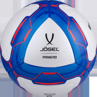 Мяч футбольный JÖGEL Primero №4, белый/синий/красный - Мяч футбольный JÖGEL Primero №4, белый/синий/красный