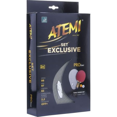 Набор для настольного тенниса Atemi EXCLUSIVE (1ракетка+чехол+2 мяча***)