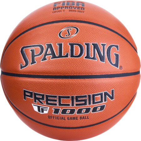 Мяч баск. SPALDING TF-1000 Precision 77526z, р.7, FIBA Appr,микр. zK-композит,нейл.корд, оранжевый