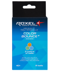 Мяч для настольного тенниса 1* Color Bounce, 6 шт.