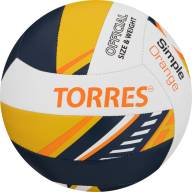 Мяч волейбольный TORRES Simple Orange V323125, TPU, клееный, 18 панелей, р. 5 - Мяч волейбольный TORRES Simple Orange V323125, TPU, клееный, 18 панелей, р. 5