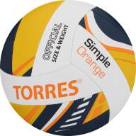 Мяч волейбольный TORRES Simple Orange V323125, TPU, клееный, 18 панелей, р. 5 - Мяч волейбольный TORRES Simple Orange V323125, TPU, клееный, 18 панелей, р. 5