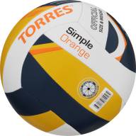Мяч волейбольный TORRES Simple Orange V323125, TPU, клееный, 18 панелей, р. 5 - Мяч волейбольный TORRES Simple Orange V323125, TPU, клееный, 18 панелей, р. 5