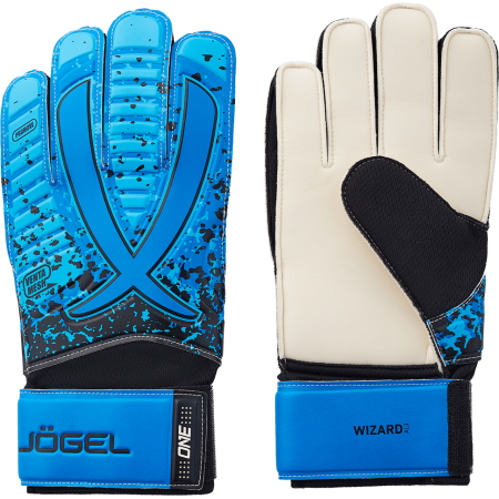 Перчатки вратарские JÖGEL ONE Wizard AL3 Flat, голубой