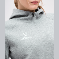 Худи на молнии женское JÖGEL ESSENTIAL Athlete Hooded FZ Jacket W, серый - Худи на молнии женское JÖGEL ESSENTIAL Athlete Hooded FZ Jacket W, серый